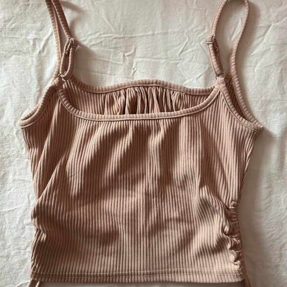 Ruched Ribbed Tank Top - Picture 2 of 3